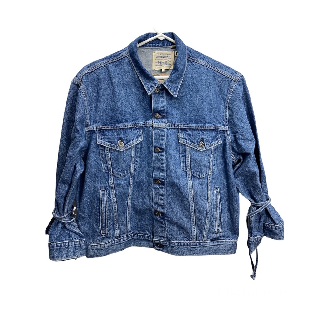 NWT Levi Strauss Original Riveted Blue Jean Jacket Womens Large MSRP $248